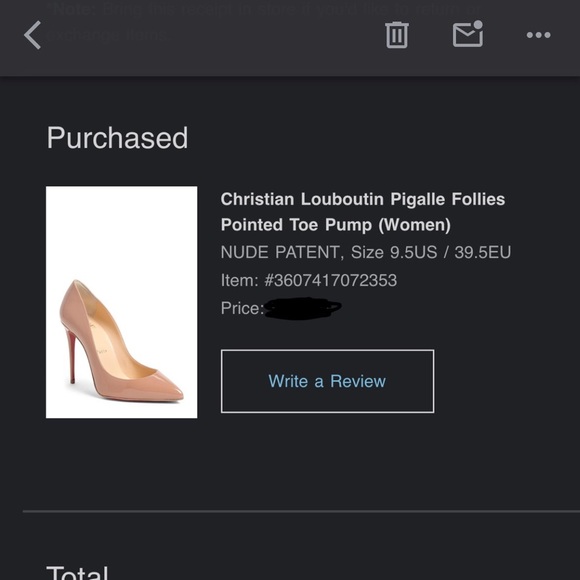 NWOB Christian Louboutin Pigalle Follies Pointed Toe Nude Pump Sz 39.5 - Picture 15 of 16